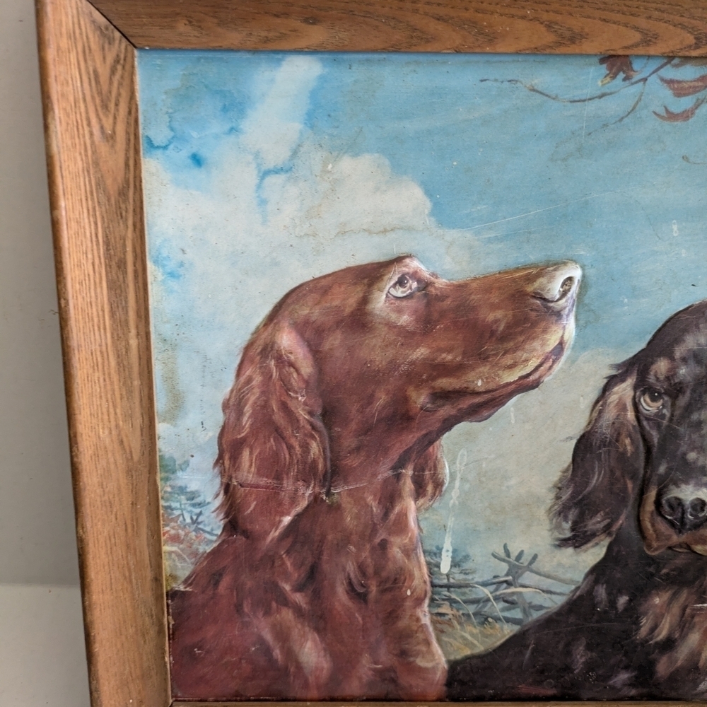 Framed Dog Portrait Painting - Brown and Black. Raised Art. - Picture 6 of 7
